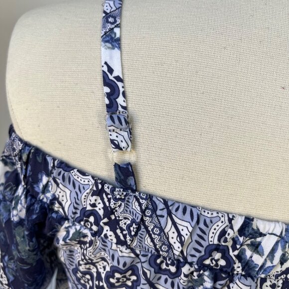 BCX Shirt Womens Small Blue Off Shoulders Adjustable Straps New - Picture 7 of 11